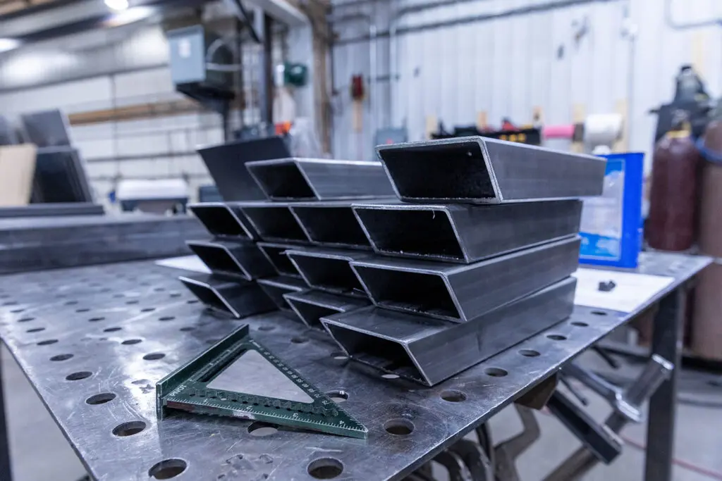 Custom metal fabrication pieces repeated with precision