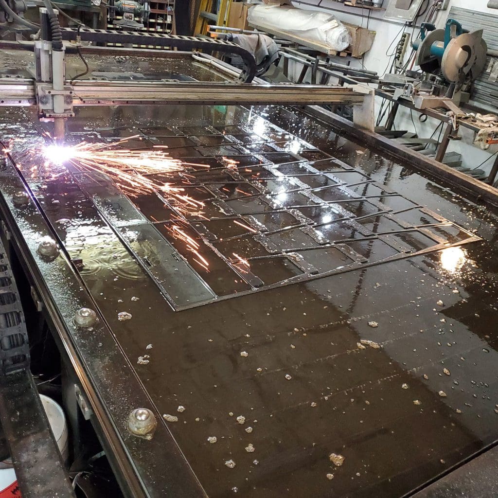 Plasma cutting of metal sheet